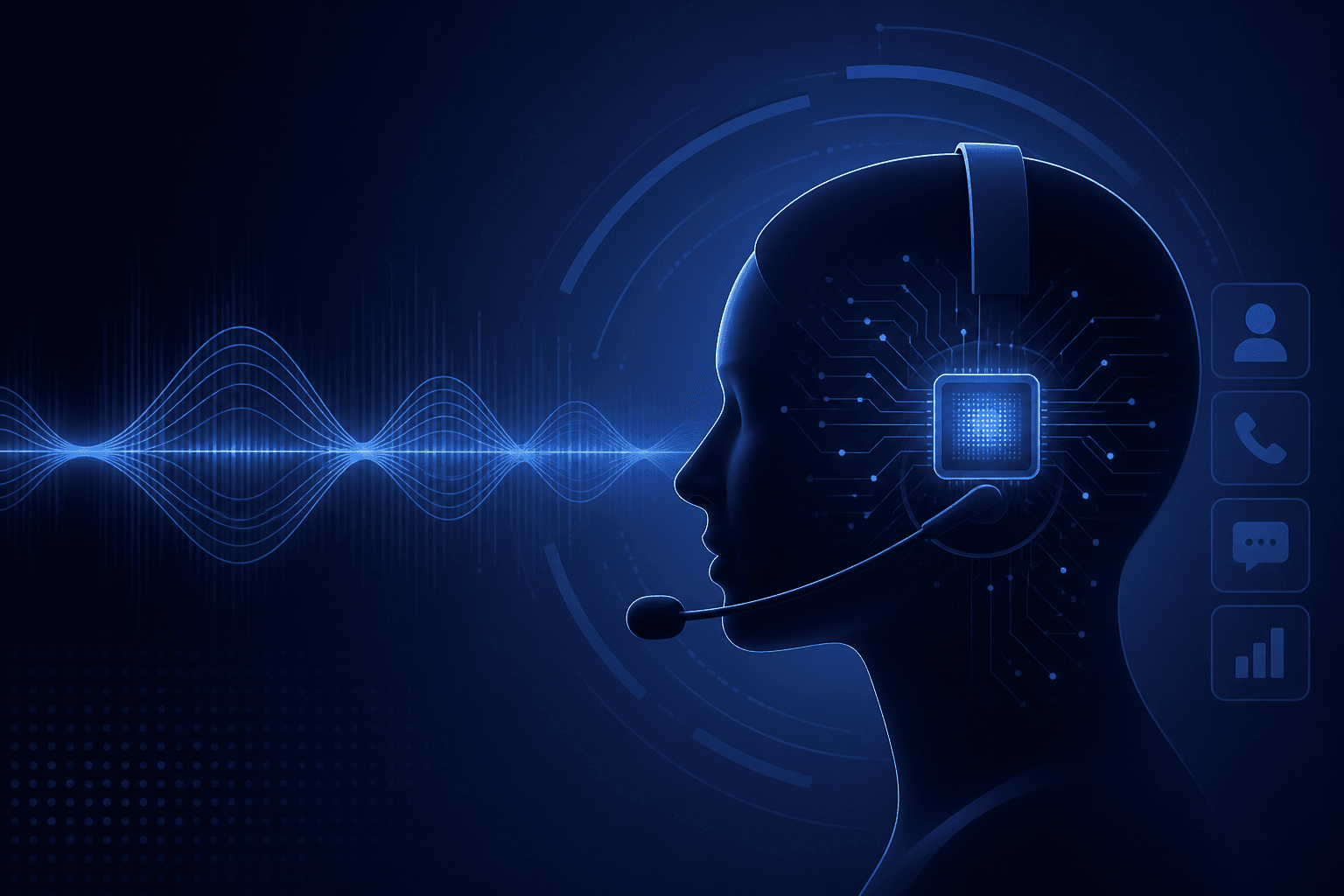 AI voice agent concept for customer service and CRM integration